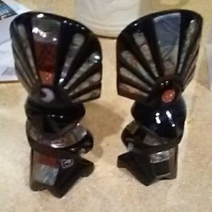 Beautiful Gemstone Mexican Book Ends